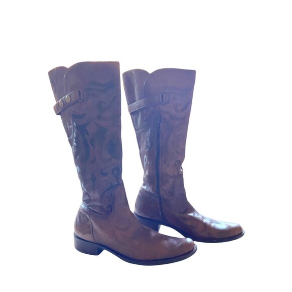 Matisse Creed Tooled Leather Boots Brown Size 8 - Picture 3 of 14